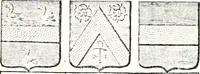 An illustration from Armorial des principales maisons et familles du royaume, particulierement des celles de Paris et de l'Isle de France : contenant les armes des princes, seigneurs, grands officiers de la couronne & de la maison du roi, celles des cours souveraines, &c. avec l'explication de tous les blasons (1757)