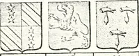 An illustration from Armorial des principales maisons et familles du royaume, particulierement des celles de Paris et de l'Isle de France : contenant les armes des princes, seigneurs, grands officiers de la couronne & de la maison du roi, celles des cours souveraines, &c. avec l'explication de tous les blasons (1757)