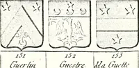 An illustration from Armorial des principales maisons et familles du royaume, particulierement des celles de Paris et de l'Isle de France : contenant les armes des princes, seigneurs, grands officiers de la couronne & de la maison du roi, celles des cours souveraines, &c. avec l'explication de tous les blasons (1757)