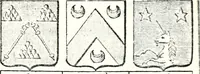 An illustration from Armorial des principales maisons et familles du royaume, particulierement des celles de Paris et de l'Isle de France : contenant les armes des princes, seigneurs, grands officiers de la couronne & de la maison du roi, celles des cours souveraines, &c. avec l'explication de tous les blasons (1757)