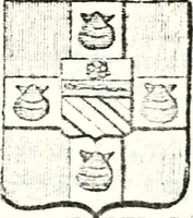 An illustration from Armorial des principales maisons et familles du royaume, particulierement des celles de Paris et de l'Isle de France : contenant les armes des princes, seigneurs, grands officiers de la couronne & de la maison du roi, celles des cours souveraines, &c. avec l'explication de tous les blasons (1757)