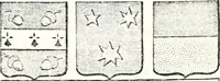 An illustration from Armorial des principales maisons et familles du royaume, particulierement des celles de Paris et de l'Isle de France : contenant les armes des princes, seigneurs, grands officiers de la couronne & de la maison du roi, celles des cours souveraines, &c. avec l'explication de tous les blasons (1757)
