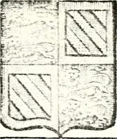 An illustration from Armorial des principales maisons et familles du royaume, particulierement des celles de Paris et de l'Isle de France : contenant les armes des princes, seigneurs, grands officiers de la couronne & de la maison du roi, celles des cours souveraines, &c. avec l'explication de tous les blasons (1757)
