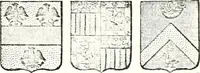 An illustration from Armorial des principales maisons et familles du royaume, particulierement des celles de Paris et de l'Isle de France : contenant les armes des princes, seigneurs, grands officiers de la couronne & de la maison du roi, celles des cours souveraines, &c. avec l'explication de tous les blasons (1757)