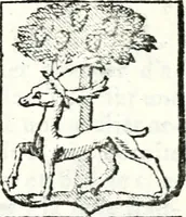 An illustration from Armorial des principales maisons et familles du royaume, particulierement des celles de Paris et de l'Isle de France : contenant les armes des princes, seigneurs, grands officiers de la couronne & de la maison du roi, celles des cours souveraines, &c. avec l'explication de tous les blasons (1757)