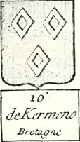 An illustration from Armorial des principales maisons et familles du royaume, particulierement des celles de Paris et de l'Isle de France : contenant les armes des princes, seigneurs, grands officiers de la couronne & de la maison du roi, celles des cours souveraines, &c. avec l'explication de tous les blasons (1757)