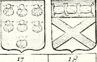 An illustration from Armorial des principales maisons et familles du royaume, particulierement des celles de Paris et de l'Isle de France : contenant les armes des princes, seigneurs, grands officiers de la couronne & de la maison du roi, celles des cours souveraines, &c. avec l'explication de tous les blasons (1757)
