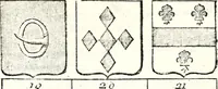 An illustration from Armorial des principales maisons et familles du royaume, particulierement des celles de Paris et de l'Isle de France : contenant les armes des princes, seigneurs, grands officiers de la couronne & de la maison du roi, celles des cours souveraines, &c. avec l'explication de tous les blasons (1757)
