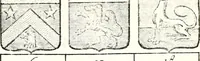 An illustration from Armorial des principales maisons et familles du royaume, particulierement des celles de Paris et de l'Isle de France : contenant les armes des princes, seigneurs, grands officiers de la couronne & de la maison du roi, celles des cours souveraines, &c. avec l'explication de tous les blasons (1757)