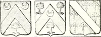 An illustration from Armorial des principales maisons et familles du royaume, particulierement des celles de Paris et de l'Isle de France : contenant les armes des princes, seigneurs, grands officiers de la couronne & de la maison du roi, celles des cours souveraines, &c. avec l'explication de tous les blasons (1757)