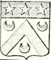 An illustration from Armorial des principales maisons et familles du royaume, particulierement des celles de Paris et de l'Isle de France : contenant les armes des princes, seigneurs, grands officiers de la couronne & de la maison du roi, celles des cours souveraines, &c. avec l'explication de tous les blasons (1757)