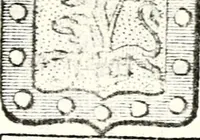 An illustration from Armorial des principales maisons et familles du royaume, particulierement des celles de Paris et de l'Isle de France : contenant les armes des princes, seigneurs, grands officiers de la couronne & de la maison du roi, celles des cours souveraines, &c. avec l'explication de tous les blasons (1757)