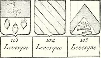 An illustration from Armorial des principales maisons et familles du royaume, particulierement des celles de Paris et de l'Isle de France : contenant les armes des princes, seigneurs, grands officiers de la couronne & de la maison du roi, celles des cours souveraines, &c. avec l'explication de tous les blasons (1757)