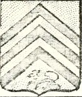 An illustration from Armorial des principales maisons et familles du royaume, particulierement des celles de Paris et de l'Isle de France : contenant les armes des princes, seigneurs, grands officiers de la couronne & de la maison du roi, celles des cours souveraines, &c. avec l'explication de tous les blasons (1757)
