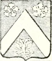 An illustration from Armorial des principales maisons et familles du royaume, particulierement des celles de Paris et de l'Isle de France : contenant les armes des princes, seigneurs, grands officiers de la couronne & de la maison du roi, celles des cours souveraines, &c. avec l'explication de tous les blasons (1757)