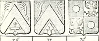 An illustration from Armorial des principales maisons et familles du royaume, particulierement des celles de Paris et de l'Isle de France : contenant les armes des princes, seigneurs, grands officiers de la couronne & de la maison du roi, celles des cours souveraines, &c. avec l'explication de tous les blasons (1757)