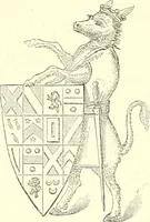 An illustration from Armorial of Jersey : being an account, heraldic and antiquarian, of its chief native families, with pedigrees, biographical notices, and illustrative data; to which are added, a brief history of heraldry, and remarks on the mediæval antiquities of the island (1859)