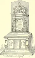 An illustration from Armorial of Jersey : being an account, heraldic and antiquarian, of its chief native families, with pedigrees, biographical notices, and illustrative data; to which are added, a brief history of heraldry, and remarks on the mediæval antiquities of the island (1859)