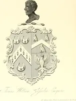 Picture 63 of 197 from Armorial of Jersey : being an account, heraldic and antiquarian, of its chief native families, with pedigrees, biographical notices, and illustrative data; to which are added, a brief history of heraldry, and remarks on the mediæval antiquities of the island (1859), leaf 221