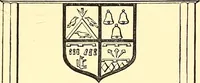 An illustration from Armorial of Jersey : being an account, heraldic and antiquarian, of its chief native families, with pedigrees, biographical notices, and illustrative data; to which are added, a brief history of heraldry, and remarks on the mediæval antiquities of the island (1859)