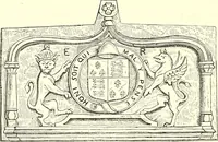 An illustration from Armorial of Jersey : being an account, heraldic and antiquarian, of its chief native families, with pedigrees, biographical notices, and illustrative data; to which are added, a brief history of heraldry, and remarks on the mediæval antiquities of the island (1859)