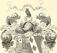 An illustration from Armorial of Jersey : being an account, heraldic and antiquarian, of its chief native families, with pedigrees, biographical notices, and illustrative data; to which are added, a brief history of heraldry, and remarks on the mediæval antiquities of the island (1859)