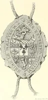 An illustration from Armorial of Jersey : being an account, heraldic and antiquarian, of its chief native families, with pedigrees, biographical notices, and illustrative data; to which are added, a brief history of heraldry, and remarks on the mediæval antiquities of the island (1859)