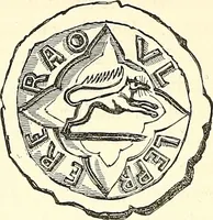 Picture 105 of 197 from Armorial of Jersey : being an account, heraldic and antiquarian, of its chief native families, with pedigrees, biographical notices, and illustrative data; to which are added, a brief history of heraldry, and remarks on the mediæval antiquities of the island (1859), leaf 349