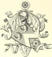 Picture 126 of 197 from Armorial of Jersey : being an account, heraldic and antiquarian, of its chief native families, with pedigrees, biographical notices, and illustrative data; to which are added, a brief history of heraldry, and remarks on the mediæval antiquities of the island (1859), leaf 387