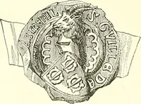 Picture 135 of 197 from Armorial of Jersey : being an account, heraldic and antiquarian, of its chief native families, with pedigrees, biographical notices, and illustrative data; to which are added, a brief history of heraldry, and remarks on the mediæval antiquities of the island (1859), leaf 411