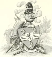 Picture 160 of 197 from Armorial of Jersey : being an account, heraldic and antiquarian, of its chief native families, with pedigrees, biographical notices, and illustrative data; to which are added, a brief history of heraldry, and remarks on the mediæval antiquities of the island (1859), leaf 485