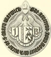 Picture 27 of 197 from Armorial of Jersey : being an account, heraldic and antiquarian, of its chief native families, with pedigrees, biographical notices, and illustrative data; to which are added, a brief history of heraldry, and remarks on the mediæval antiquities of the island (1859), leaf 64