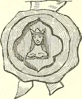 An illustration from Armorial of Jersey : being an account, heraldic and antiquarian, of its chief native families, with pedigrees, biographical notices, and illustrative data; to which are added, a brief history of heraldry, and remarks on the mediæval antiquities of the island (1859)