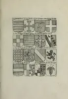 An illustration from Armorial vniuersel, contenant les armes des principales maisons, estatz, et dignitez, des plus considerables royaumes de l'Europe. Blazonnées de leurs métaux & couleurs et enrichies de leurs ornemens exterieurs (1654)