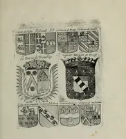 An illustration from Armorial vniuersel, contenant les armes des principales maisons, estatz, et dignitez, des plus considerables royaumes de l'Europe. Blazonnées de leurs métaux & couleurs et enrichies de leurs ornemens exterieurs (1654)