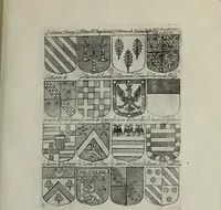 An illustration from Armorial vniuersel, contenant les armes des principales maisons, estatz, et dignitez, des plus considerables royaumes de l'Europe. Blazonnées de leurs métaux & couleurs et enrichies de leurs ornemens exterieurs (1654)