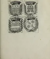 An illustration from Armorial vniuersel, contenant les armes des principales maisons, estatz, et dignitez, des plus considerables royaumes de l'Europe. Blazonnées de leurs métaux & couleurs et enrichies de leurs ornemens exterieurs (1654)