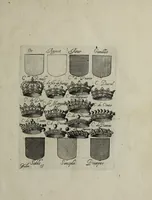 An illustration from Armorial vniuersel, contenant les armes des principales maisons, estatz, et dignitez, des plus considerables royaumes de l'Europe. Blazonnées de leurs métaux & couleurs et enrichies de leurs ornemens exterieurs (1654)