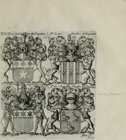 An illustration from Armorial vniuersel, contenant les armes des principales maisons, estatz, et dignitez, des plus considerables royaumes de l'Europe. Blazonnées de leurs métaux & couleurs et enrichies de leurs ornemens exterieurs (1654)