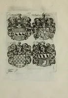 An illustration from Armorial vniuersel, contenant les armes des principales maisons, estatz, et dignitez, des plus considerables royaumes de l'Europe. Blazonnées de leurs métaux & couleurs et enrichies de leurs ornemens exterieurs (1654)