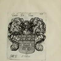 An illustration from Armorial vniuersel, contenant les armes des principales maisons, estatz, et dignitez, des plus considerables royaumes de l'Europe. Blazonnées de leurs métaux & couleurs et enrichies de leurs ornemens exterieurs (1654)