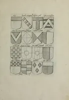 An illustration from Armorial vniuersel, contenant les armes des principales maisons, estatz, et dignitez, des plus considerables royaumes de l'Europe. Blazonnées de leurs métaux & couleurs et enrichies de leurs ornemens exterieurs (1654)