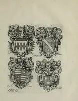 An illustration from Armorial vniuersel, contenant les armes des principales maisons, estatz, et dignitez, des plus considerables royaumes de l'Europe. Blazonnées de leurs métaux & couleurs et enrichies de leurs ornemens exterieurs (1654)