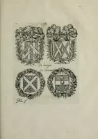 An illustration from Armorial vniuersel, contenant les armes des principales maisons, estatz, et dignitez, des plus considerables royaumes de l'Europe. Blazonnées de leurs métaux & couleurs et enrichies de leurs ornemens exterieurs (1654)