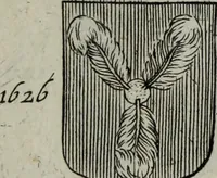 An illustration from Armorial vniuersel, contenant les armes des principales maisons, estatz, et dignitez, des plus considerables royaumes de l'Europe. Blazonnées de leurs métaux & couleurs et enrichies de leurs ornemens exterieurs (1654)