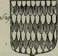 An illustration from Armorial vniuersel, contenant les armes des principales maisons, estatz, et dignitez, des plus considerables royaumes de l'Europe. Blazonnées de leurs métaux & couleurs et enrichies de leurs ornemens exterieurs (1654)