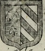 An illustration from Armorial vniuersel, contenant les armes des principales maisons, estatz, et dignitez, des plus considerables royaumes de l'Europe. Blazonnées de leurs métaux & couleurs et enrichies de leurs ornemens exterieurs (1654)
