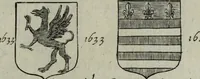An illustration from Armorial vniuersel, contenant les armes des principales maisons, estatz, et dignitez, des plus considerables royaumes de l'Europe. Blazonnées de leurs métaux & couleurs et enrichies de leurs ornemens exterieurs (1654)