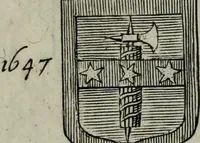 An illustration from Armorial vniuersel, contenant les armes des principales maisons, estatz, et dignitez, des plus considerables royaumes de l'Europe. Blazonnées de leurs métaux & couleurs et enrichies de leurs ornemens exterieurs (1654)