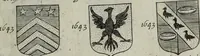 An illustration from Armorial vniuersel, contenant les armes des principales maisons, estatz, et dignitez, des plus considerables royaumes de l'Europe. Blazonnées de leurs métaux & couleurs et enrichies de leurs ornemens exterieurs (1654)